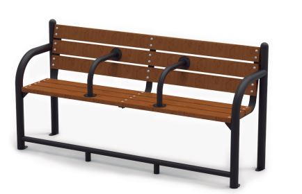 Banc public pour les personnes âgées - SENIOR 1 MB351 - acier galvanisé_0