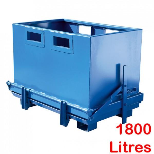 Benne à fond ouvrant Rolléco - 700 à 1800 litres - ouverture et verrouillage automatiques_0