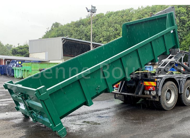Benne standard / dib - benne à déchets - benne bourbon - tôle lisse en acier s235_1