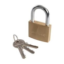 Cadenas en Laiton 50 mm – Sécurisé et Durable – Protection Optimale pour Vos Effets - Silverline - jaune 5024763009464_0