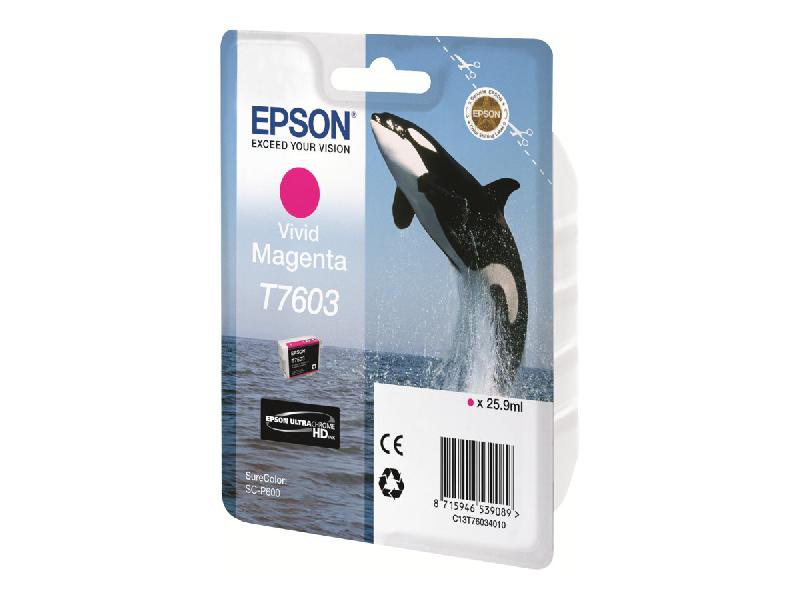 EPSON T7603 - MAGENTA VIF - ORIGINAL - CARTOUCHE D'ENCRE