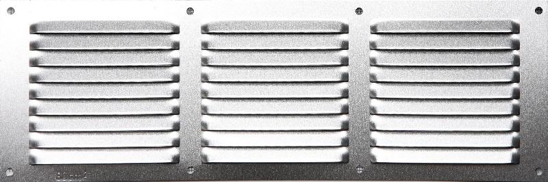 Grille d'aération aluminium anodisé - 10 x 30 cm - anti-insectes - pour intérieur et extérieur_0