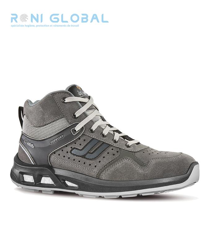 Chaussure montante de sécurité anti-fatigue S1P CI SRC ESD - JALACTIVE JALLATTE - Urban sport, cuir velours perforé et textile anti-abrasion_0