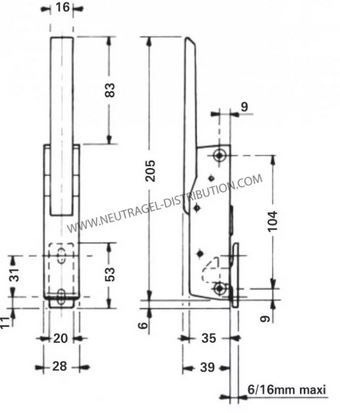 Loqueteau automatique 880pv chromé brillant_0