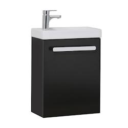 MOB-IN Meuble lave-mains NEVADA Noir carbone + robinet chromé - 3760232701942_0