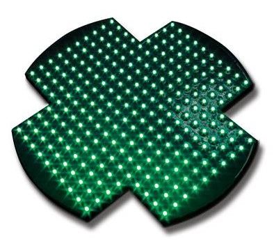 Mini croix à LED simple face 35 verte - enseigne pharmacie - étanche IP67 - 350x350 mm - 260 LEDs_0