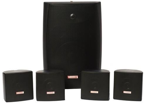 Pack d'enceintes murales - PACK 150 N RONDSON - 150 Watts - 100V - Son large bande, caisson de basses et 4 enceintes complémentaires_0