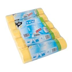 Papstar Sacs poubelle lien de fermeture, HDPE 60 l 71 cm x 64 cm jaune - jaune 12435_0