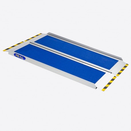 Rampe pliable grande visibilité TE-2545-1 - Aluminium anti-glisse - 350 kg - Longueur 52 à 200 cm_0