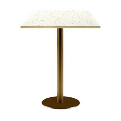 Restootab - Mange-debout 60x60cm Rome bistrot terrazzo - blanc Bois manufacturé 3701665200671_0