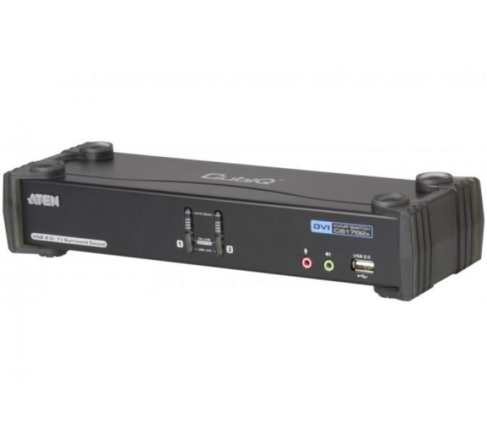 Aten CS1782A - KVM DVI haute résolution 2 ports USB + audio - Résolution jusqu'à 2560x1600_0