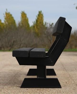 Banc urbain en plastique recyclé - 2000 mm - résistant et écologique_0