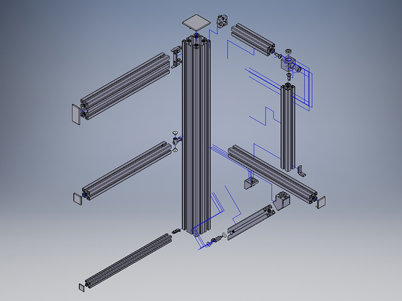 Barres de profilés alu pour bâtis, capots de sécurité, machines spéciales - huber automation_0