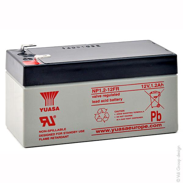 Batterie plomb AGM Yuasa NP1.2-12FR - 12V 1.2Ah - étanche, sans entretien, durée de vie 5 ans_0