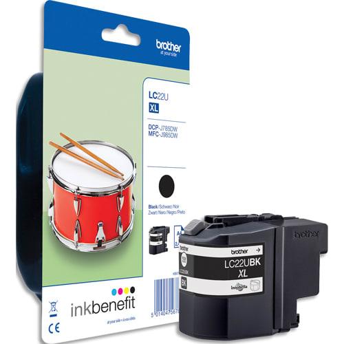 Brother - Cartouche jet d'encre noir LC22UBK - Compatibilité DCP-J 785 DW et MFC-J 985 DW_0
