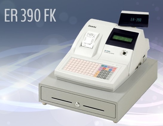 Caisse enregistreuse SAM4S ER-390 FK - Clavier plat, alphanumérique pour gestion rapide_0