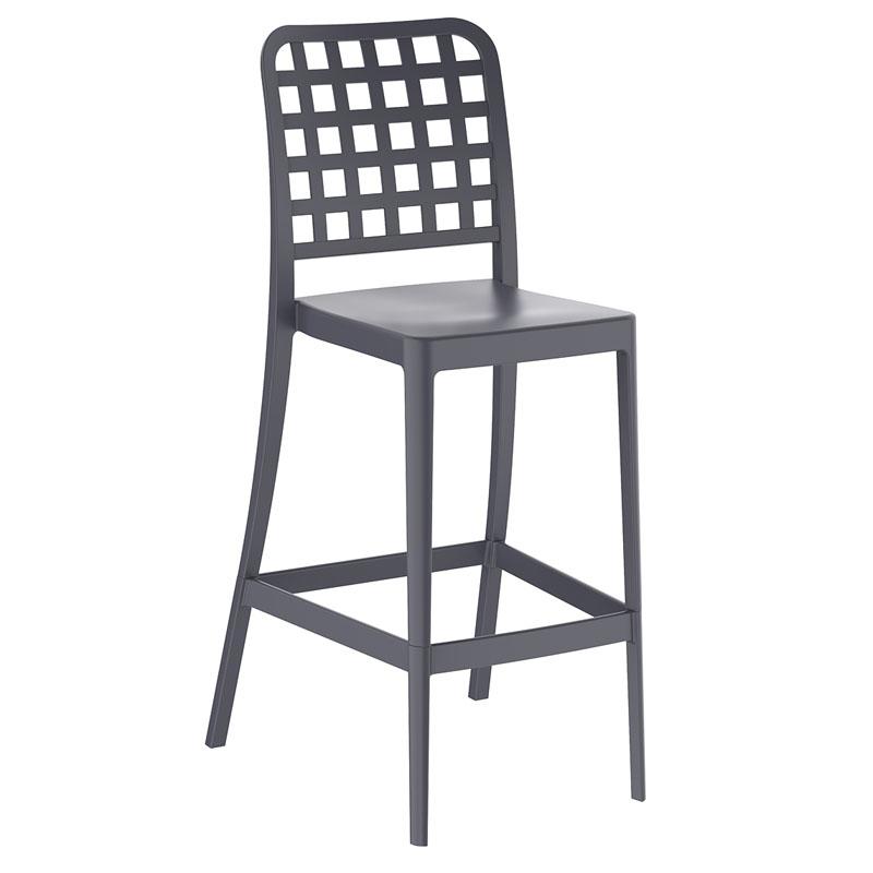 Chaise haute de bar Griglia - GRIS FONCE_0