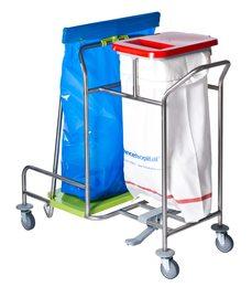 Chariot porte-sac à linge sale 1 sac - collecteur de déchets hermétique - gamme ISEO - modèles CBW10-FH / CBW10P-FH_0