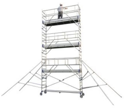 Échafaudage roulant aluminium Totem 2 Line 300 - Comabi SNC - hauteur de travail maximale 9,80 m_0
