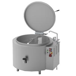 EURAST - Marmite cylindrique électrique 300 litres chaleur indirecte et mélangeur - 1320x1200x950 mm - 36400 W 400/3V - 18E15300 - inox 18E15300_0