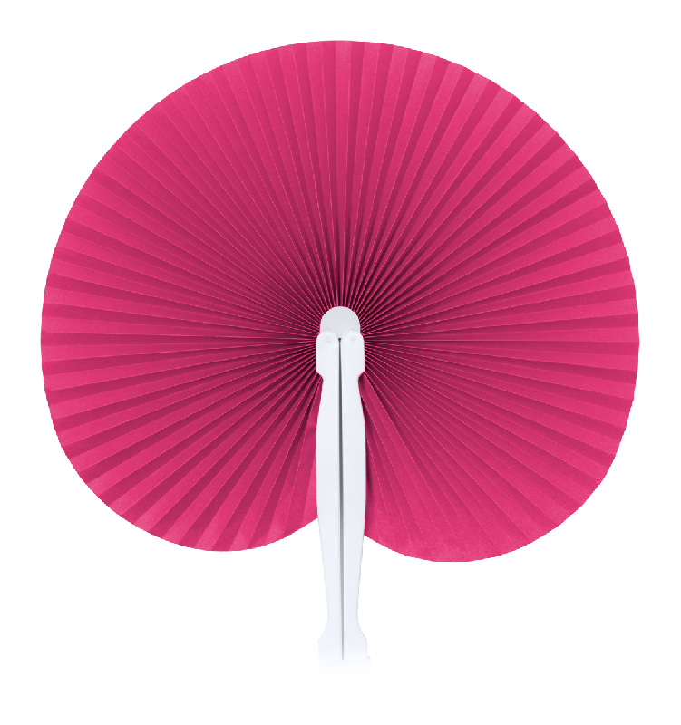 Éventail en plastique - Couleur fuchsia - Poids 13g_0