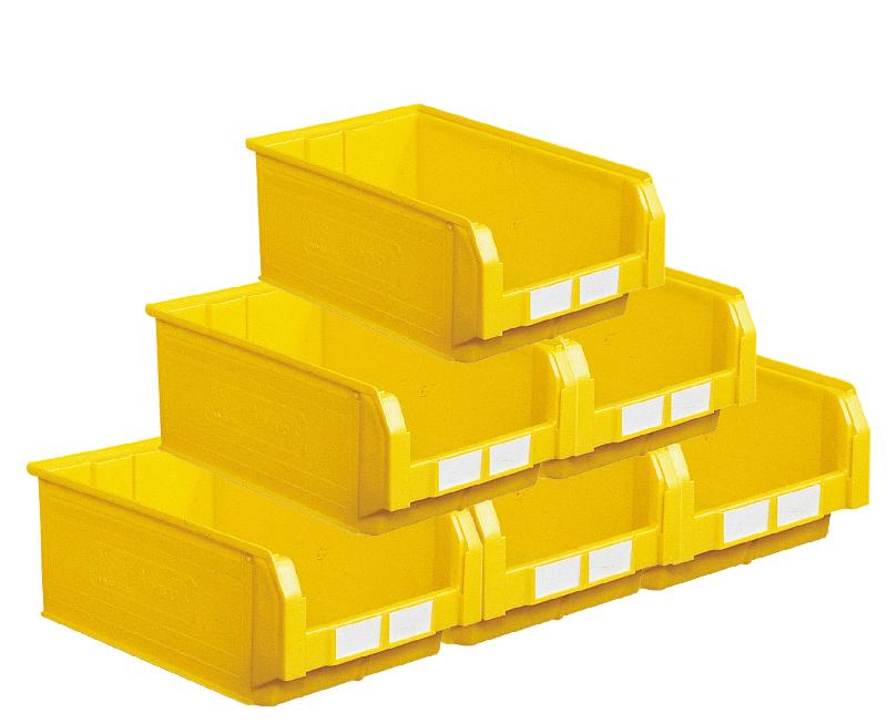 Lot de 10 bacs à bec plastique 28l jaune_0