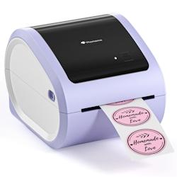Mini Imprimante Bluetooth Thermique Sans Fil Pour Étiquettes d'Expédition Violet + Blanc YONIS - 3615616971469_0