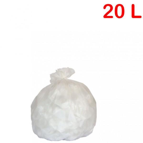 Sac poubelle Rolléco - déchets légers pour sanitaire - 20L Blanc_0