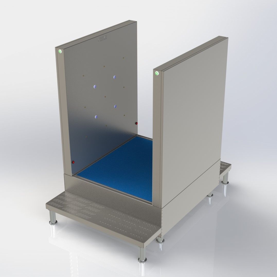 Tunnel de désinfection UDH 100 - Ultisan - dimensions L : 100 x l : 100 x H : 150 - hygiène optimale des semelles et vêtements_0