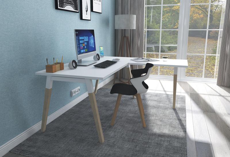 Bureau avec retour blanc Accord_0