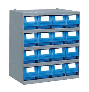 Casier 16 bacs tiroirs plastique multibox p.500 mm_0