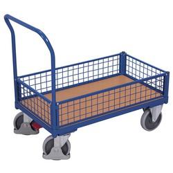 Chariot caisse avec parois grillagées - capacité 400 à 500 kg - conception modulaire - roues anti-trace_0