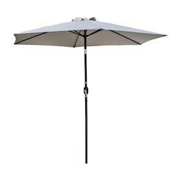 DCB GARDEN Parasol à manivelle en aluminium gris anthracite et polyester gris - MARBELLA - gris aluminium P-01-GRIS_0