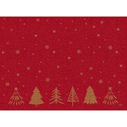 DUNI - Set airlaid Bio-Dunicel 30x40cm Shimmer Tree - 5x100 = 500 pièces - rouge papier 211625_0