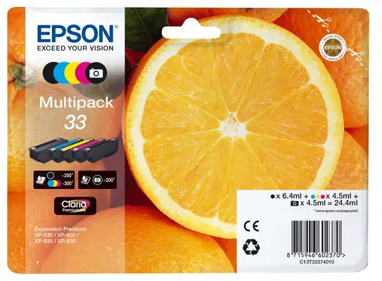 Epson Oranges Multipack 5-colours 33 Claria Premium Ink_0
