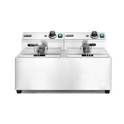 Friteuse Profi Line - 2 x 8 L, HENDI, Profi Line, 16L, 230V/7000W, 605x460x(H)350mm - inox 207307_0