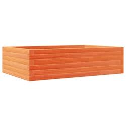 Helloshop26 - Jardinière bac lit surélevé plantes fleurs terrasse jardin cire 90 x 60 x 23 cm bois de pin massif marron 02_0038518 - 3000217714872_0