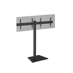 KIMEX Support TV sur pied - 2 écrans 50'' - 55'' Hauteur 175cm à poser noir - noir 3700685425996_0