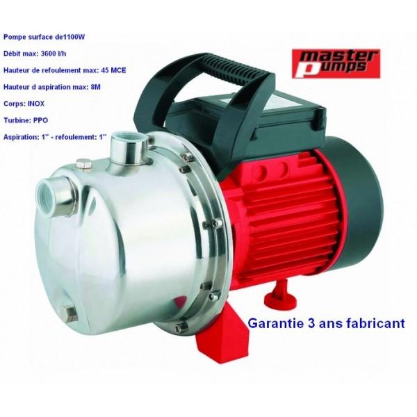 MASTER PUMPS POMPE D'ARROSAGE DE SURFACE CORPS INOX 1100W