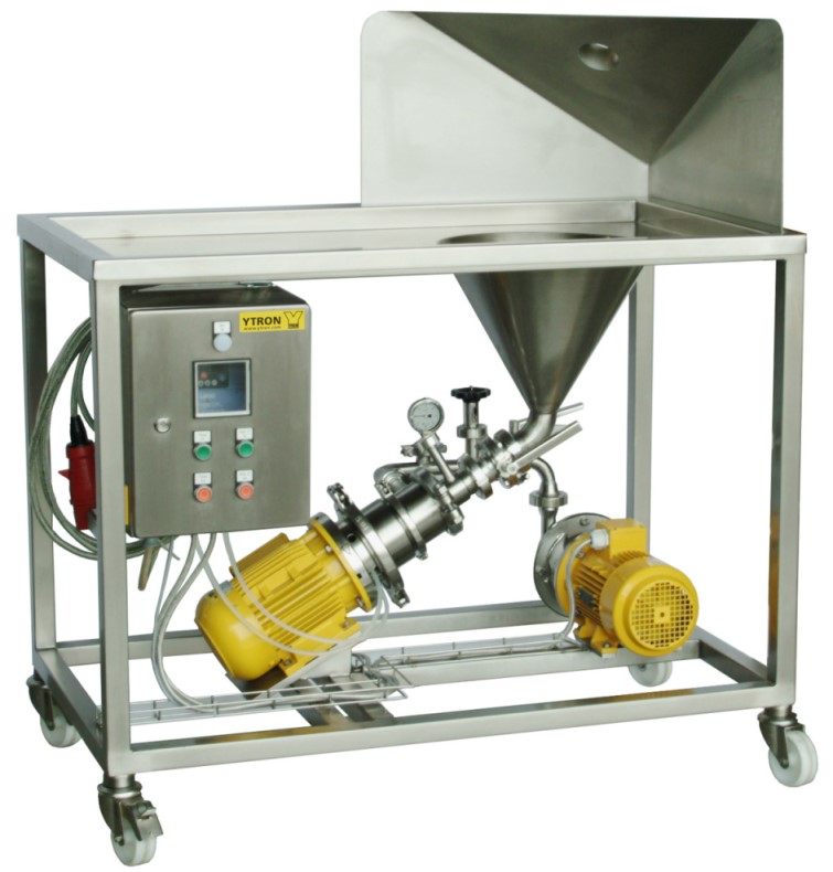Mélangeur en ligne YTRON-ZCT - table mobile pour poudres difficiles à incorporer - débit 6000 à 8000 l/h_0