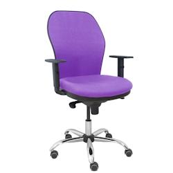 Piqueras y Crespo Silla Jorquera respaldo bali lila asiento bali lila base cromada y ruedas parqué - violet multi-matériau 15SB82B82B10CCRRP_0