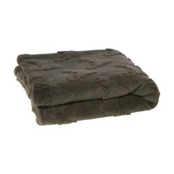 Plaid Cerf kaki 170x130 cm -  Vert Rectangle Tissu Amadeus 170x0.2 cm - vert textile 3520071969473_0