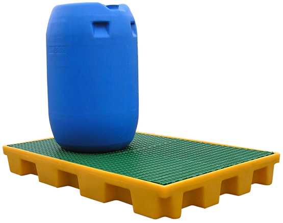Plateforme de rétention plastique 120 litres - PFRP120/150 - Polyéthylène résistant aux acides - Dimensions 1280x825x150 mm_0