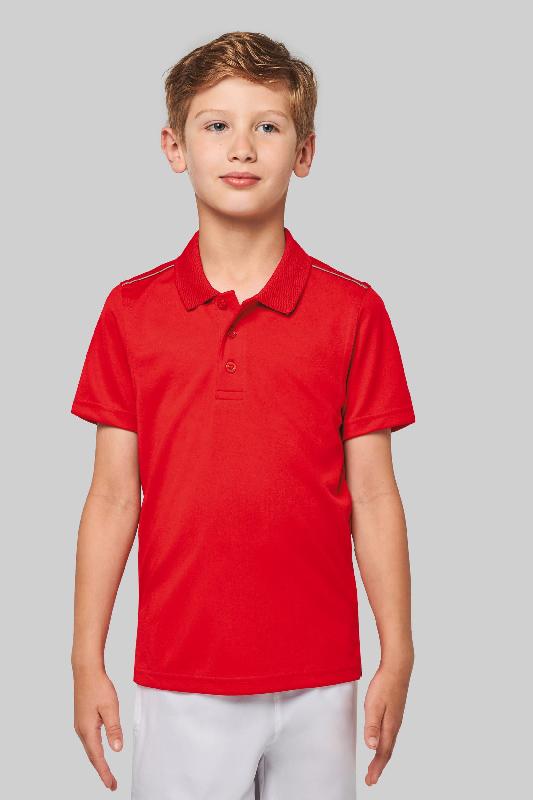 Polo manches courtes enfant - PROACT - Réf : PA488 - 100% polyester, séchage rapide, ultra résistant et léger_0