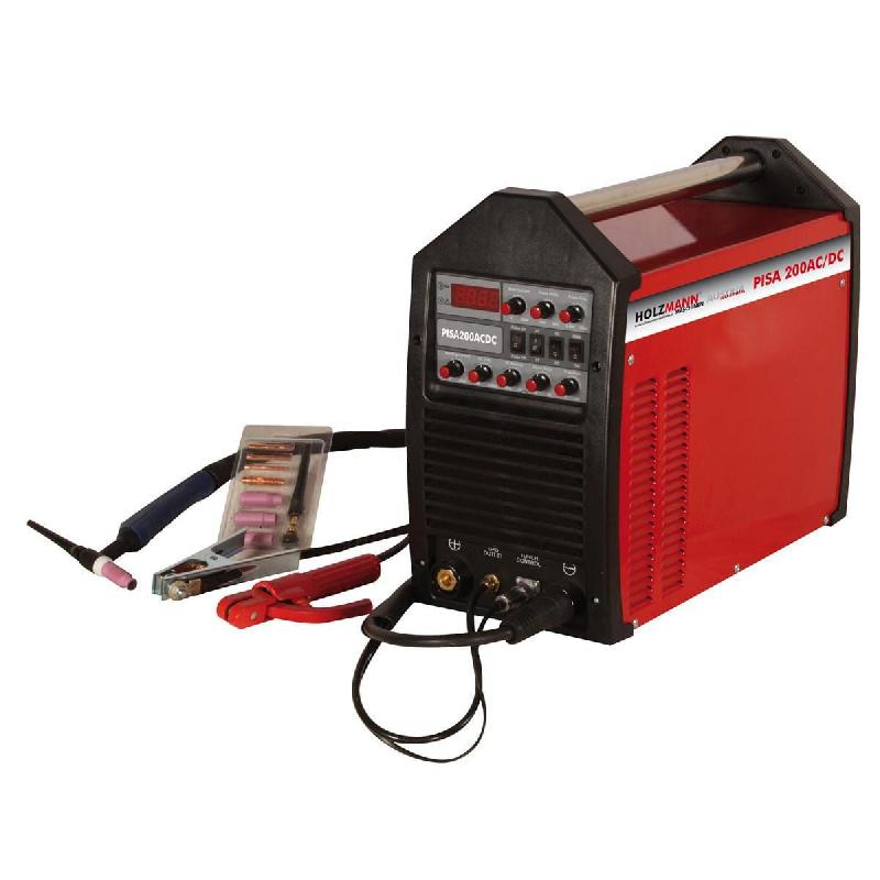 Poste à souder inverter à courant pulsé Holzmann - PISA200ACDC - AC/DC TIG et MMA - 5 à 200A - acier doux, inox et aluminium_0
