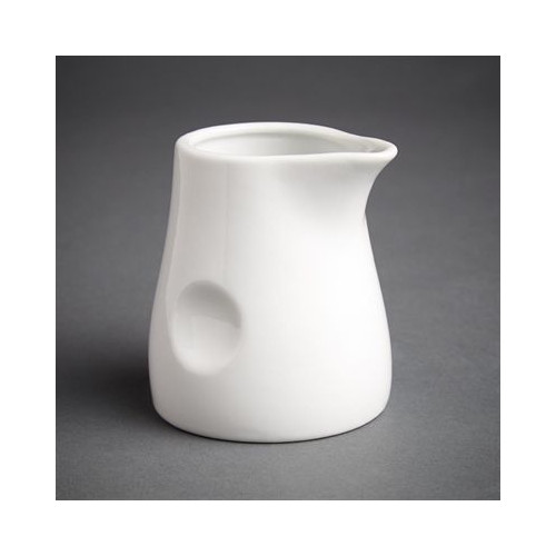 POTS À LAIT ALVÉOLÉ EN PORCELAINE BLANCHE OLYMPIA 170 ML - LOT DE 6