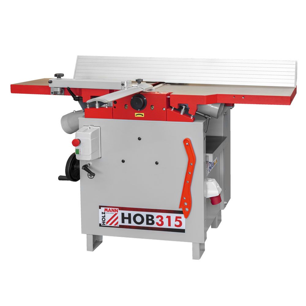 Raboteuse-dégauchisseuse Holzmann - 400V - HOB315 avec tables en fonte et guide inclinable_0