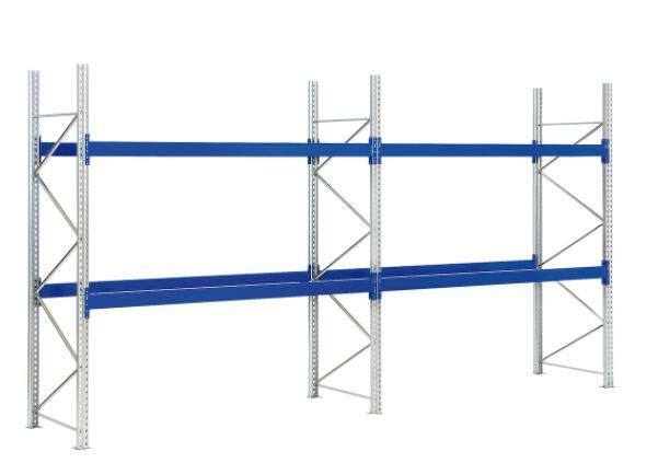 Rayonnage à palette en kit complet - charge par palette 600 kg - largeur de travée 2700 mm - solution de stockage pour palettes EURO_0