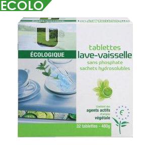 U ECOLOGIQUE TABLETTES LAVE-VAISSELLE ÉCOLABEL HYDROSOLUBLES X 32_0