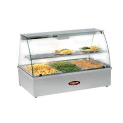 Materiel chr pro Vitrine Chauffante Bain-Marie à Poser 3 x GN 1/1 - Série BMV - blanc 0685071070475_0